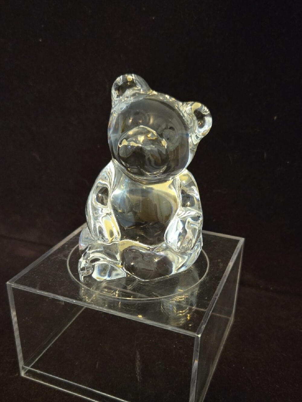 Princess House Clear Glass Teddy Bear Figurine